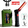 360° Rotating LED Work Light Sets 5 Modes USB Rechargeable Magnetic Base Hanging Hook Waterproof for Garage Auto Repair Camping