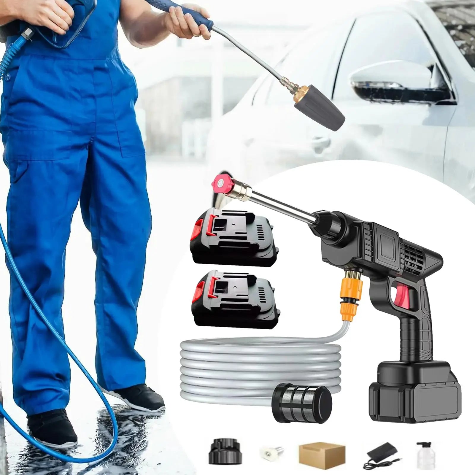 Cordless High Pressure Cleaner Washer Spray Water Guns Car Wash Pressure Water Cleaning Machine garden Electric Watering Guns