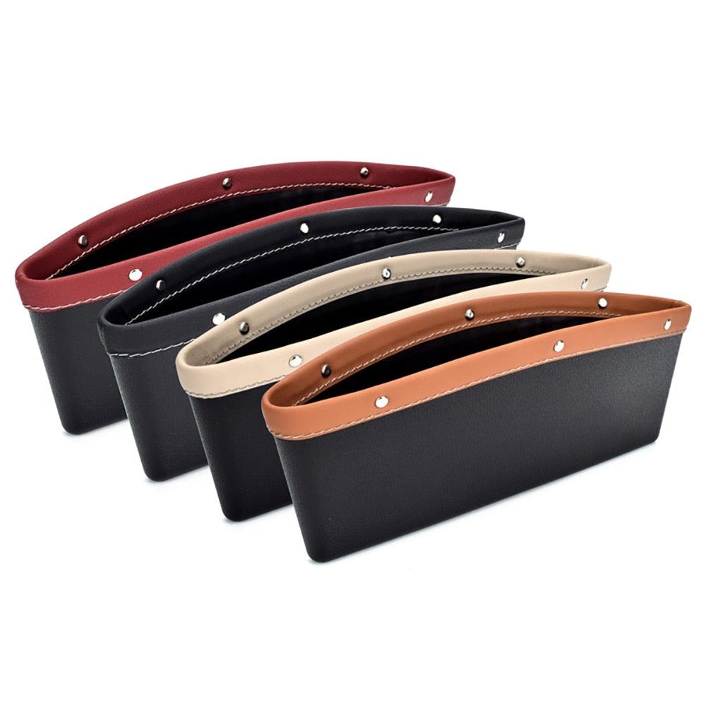 PU Leather Car Seat Gap Organizer with Cup Holder